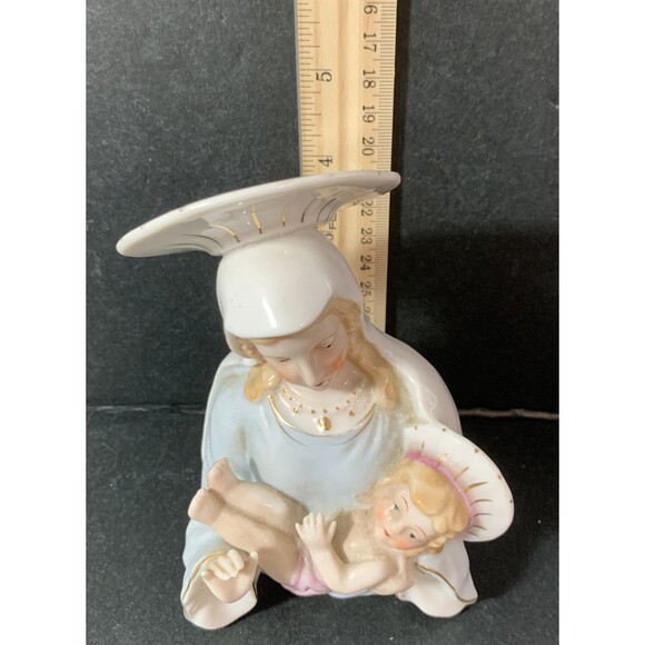 Mother & Child Virgin Mary Baby Jesus Madonna Figurine - Picture 4 of 6